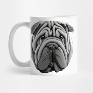 Close-up of the head of a beautiful Sharpei dog Mug